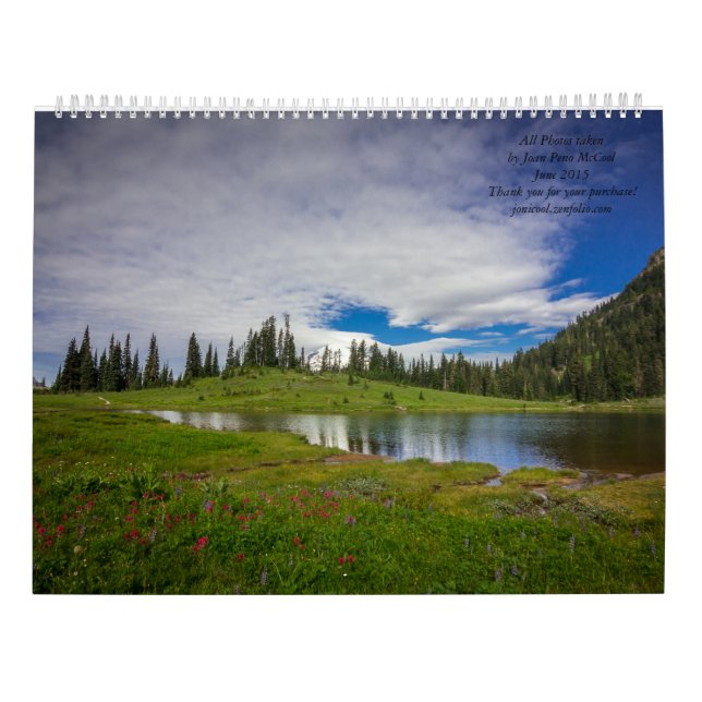 Calendario de los lagos de montaña (Reverso)