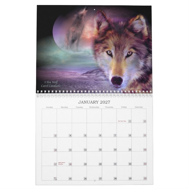 Calendario de los lobos 2010 del alcohol (Jan 2027)