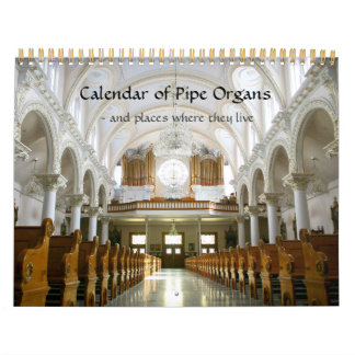 Calendario de los órganos de tuberías y su lugar d
