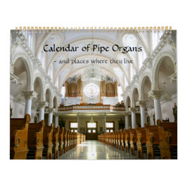 Calendario de los órganos de tuberías y su lugar d