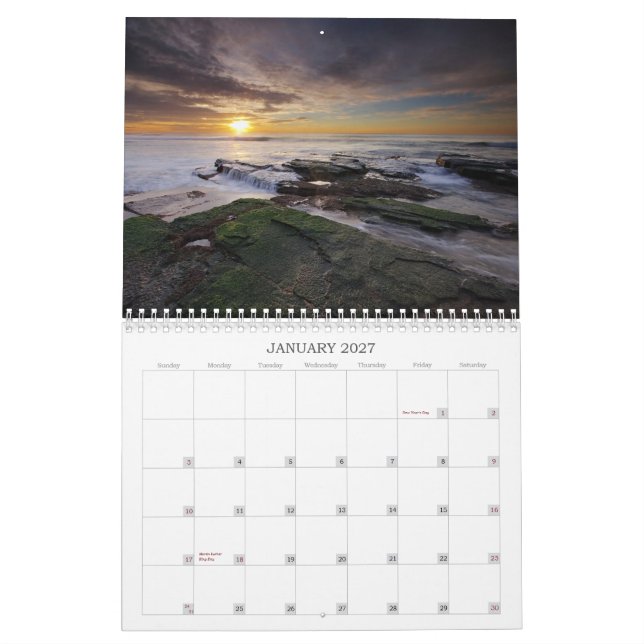 Calendario de los paisajes marinos (Jan 2027)