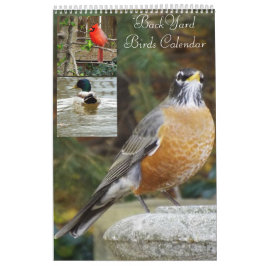 Calendario de los pájaros del patio trasero