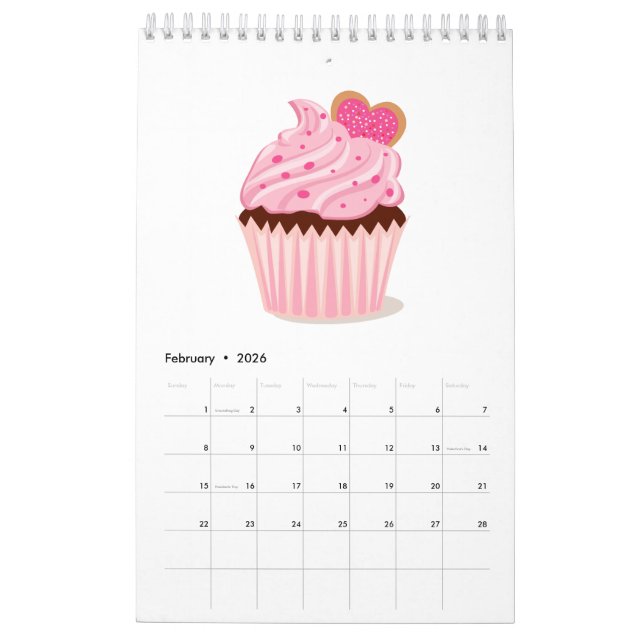 Calendario de los pasteles de la magdalena (Feb 2026)