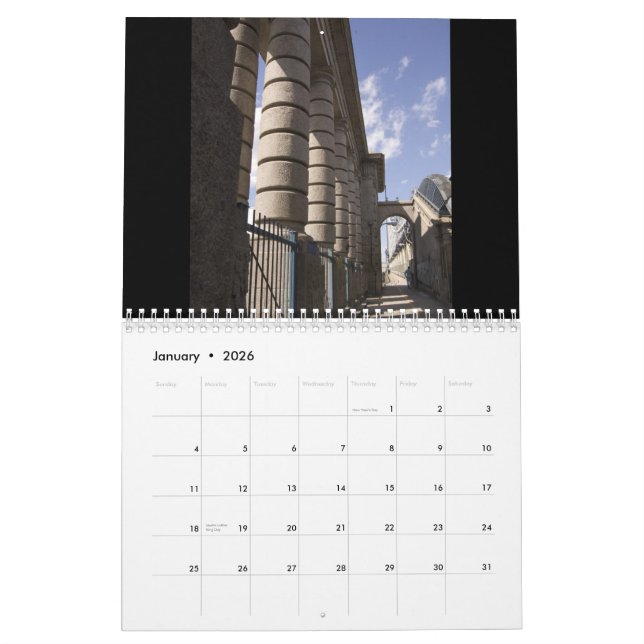 calendario de los puentes de Brooklyn y de (Jan 2026)
