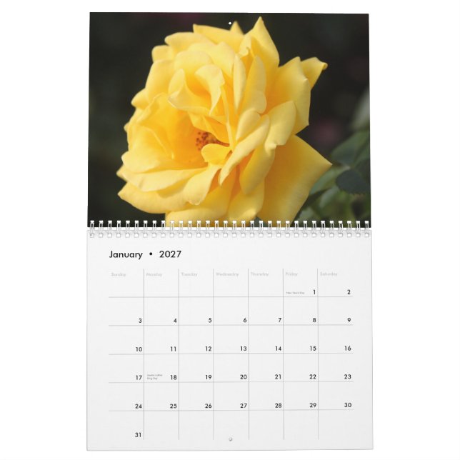 Calendario de los rosas 2015 (Jan 2027)