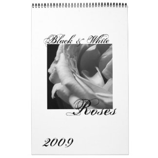 Calendario de los rosas negros y blancos 2009