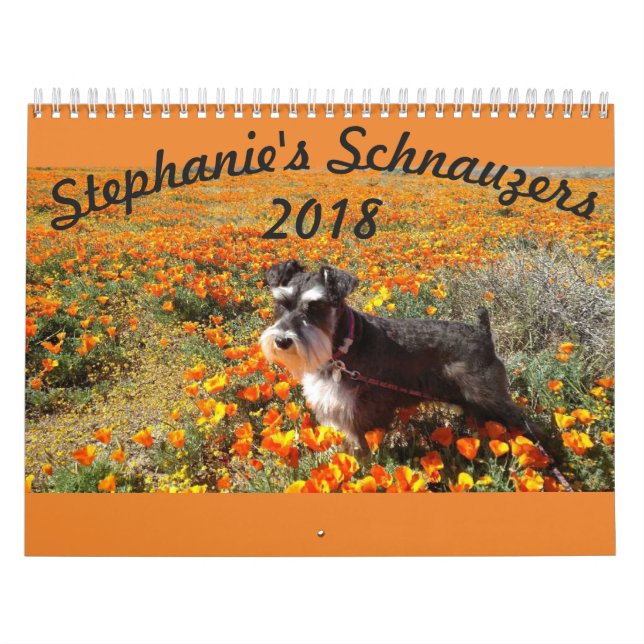 Calendario de los Schnauzers 2018 de Stephanies (Tapa)
