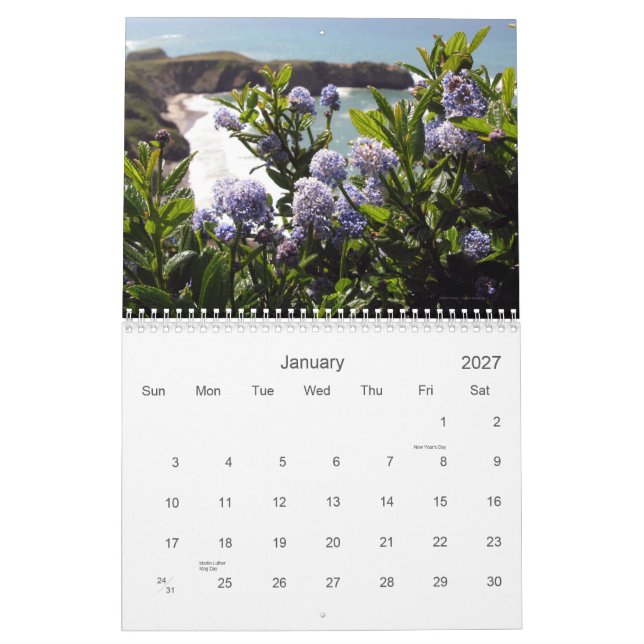 Calendario de los Vistas 2012 del Wildflower (Jan 2027)