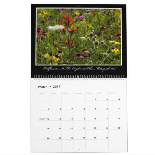 Calendario de los Wildflowers 2017 de Thomas