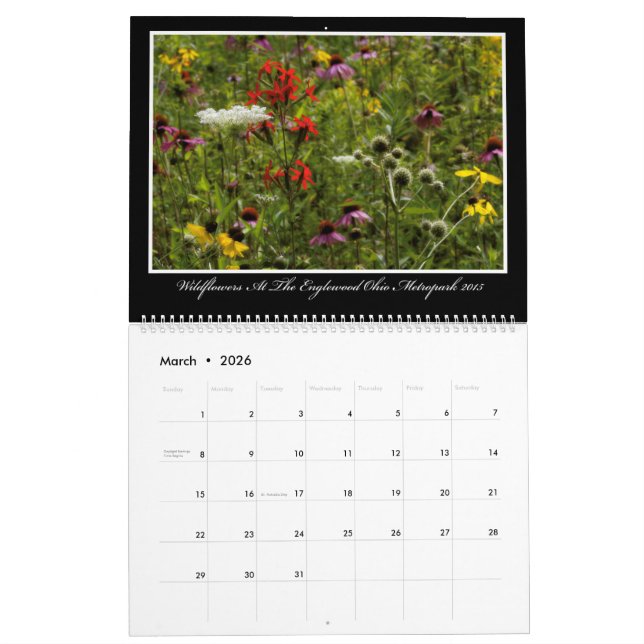 Calendario de los Wildflowers 2017 de Thomas (Mar 2026)