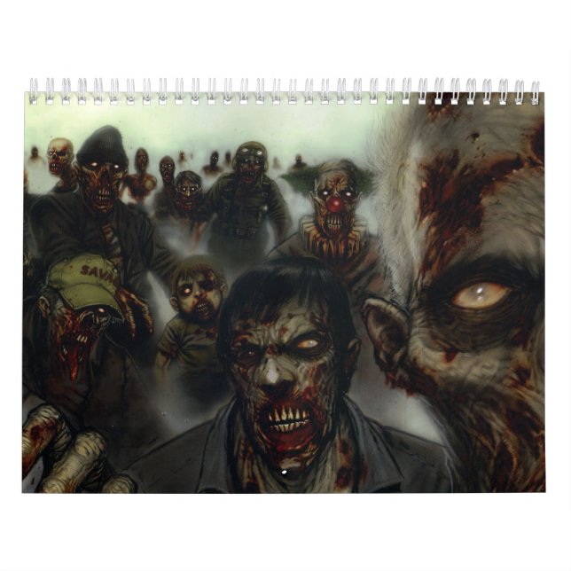 Calendario de los zombis de Halloween (Tapa)