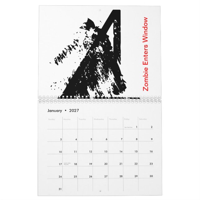 Calendario de los zombis.  ¿Puede usted (Jan 2027)