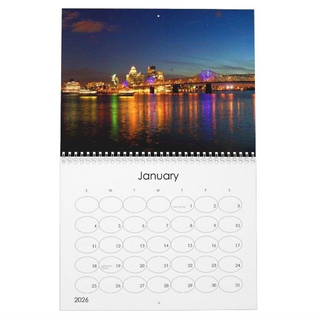 Calendario de Louisville Kentucky (Jan 2026)