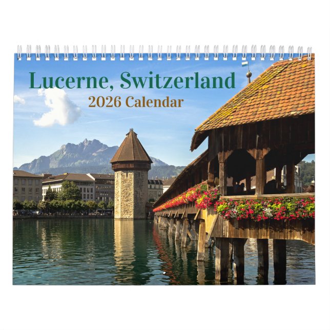 Calendario de Lucerne Suiza 2026 (Tapa)