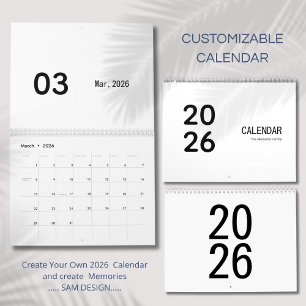 Calendario de lujo simple