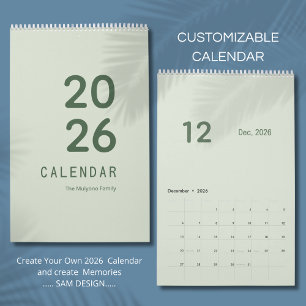 Calendario de lujo simple
