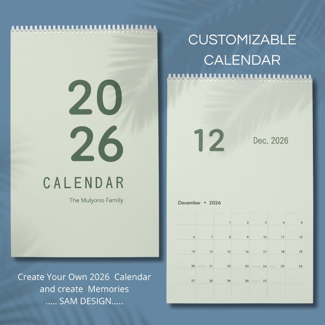 Calendario de lujo simple (Subido por el creador)