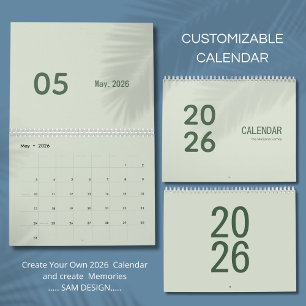 Calendario de lujo simple