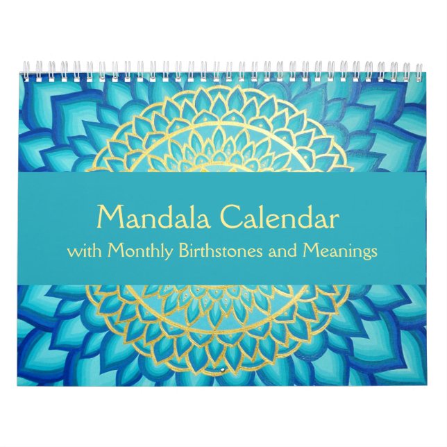 Calendario de Mandala con piedras de nacimiento me (Tapa)