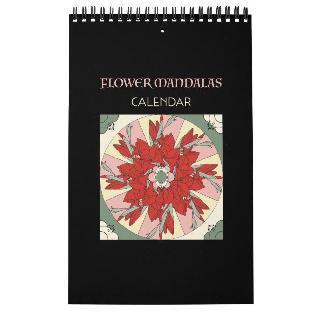 Calendario de Mandalas de flores (Tapa)