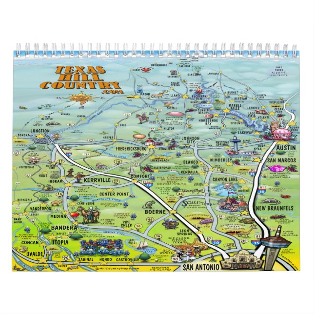 Calendario de mapas de los países de las colinas d (Tapa)