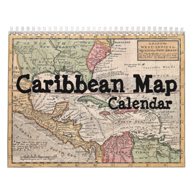 Calendario de mapas del Caribe (Tapa)