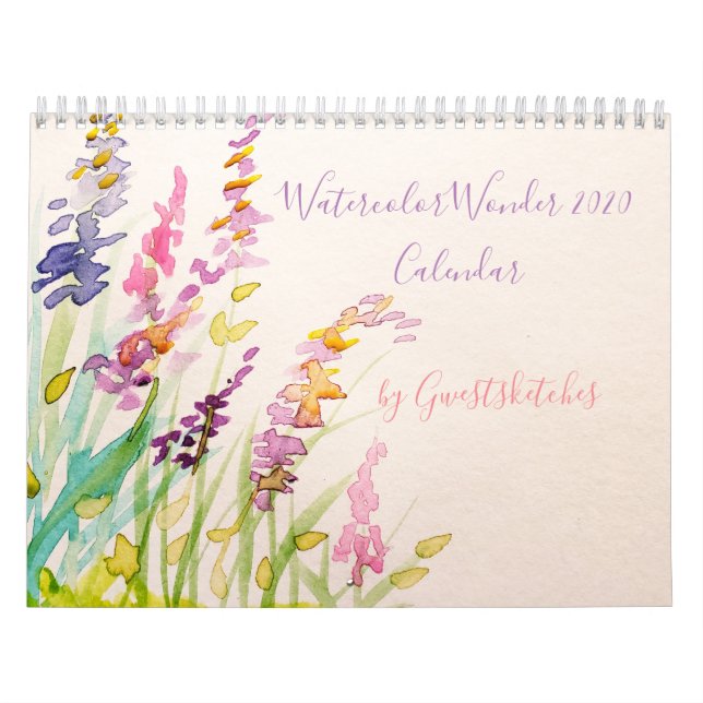 Calendario de Maravillas de colores de agua 2020 p (Tapa)