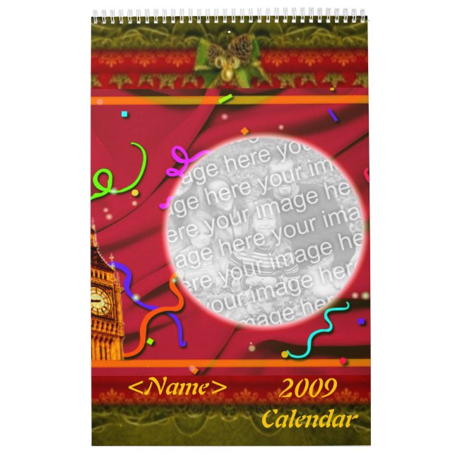 Calendario de marcos fotográficos de vacaciones de (Tapa)