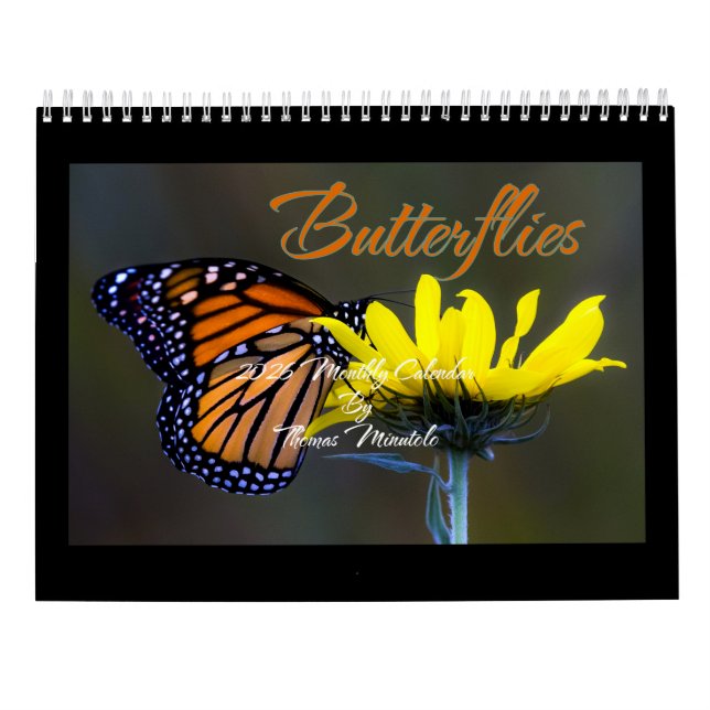 Calendario De Mariposas 2026 De Tom Minutolo (Reverso)