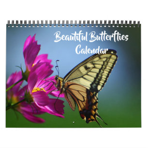 Calendario de Mariposas Hermosas de Tamaño Mediano