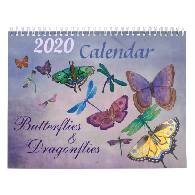 Calendario de mariposas y libélulas 2020 (Tapa)
