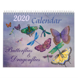 Calendario de mariposas y libélulas 2020