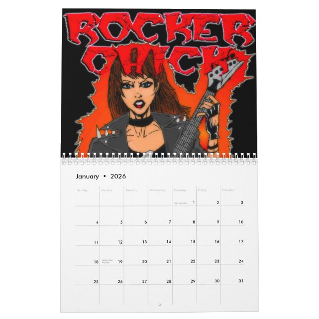 Calendario de Metalhead (Jan 2026)