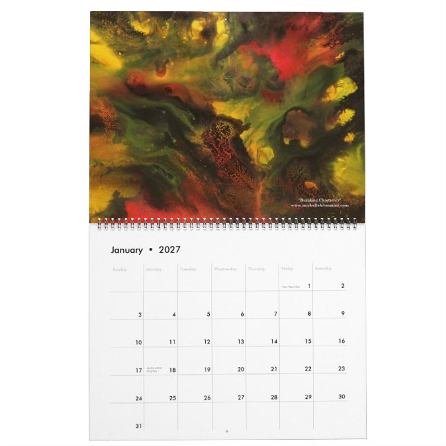 Calendario de Michelle Brunmier 2012 (grande) (Jan 2027)