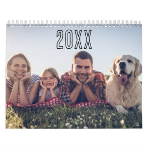 Calendario de mitad de año con fotos familiares pe
