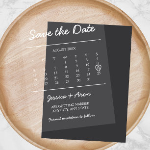 Calendario de moda Guardar la tarjeta moderna de f