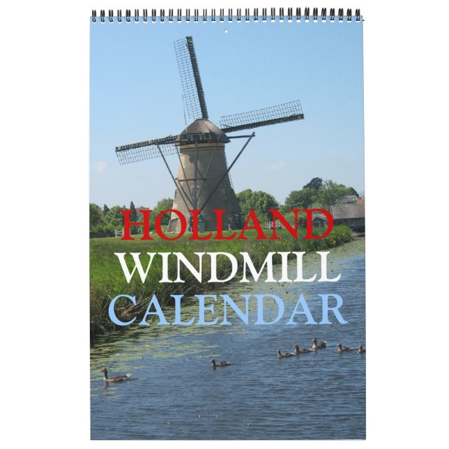 Calendario de molinos de viento de Holland (Tapa)