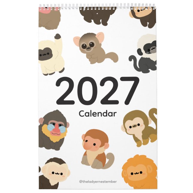 Calendario de mono de 2027 (Tapa)
