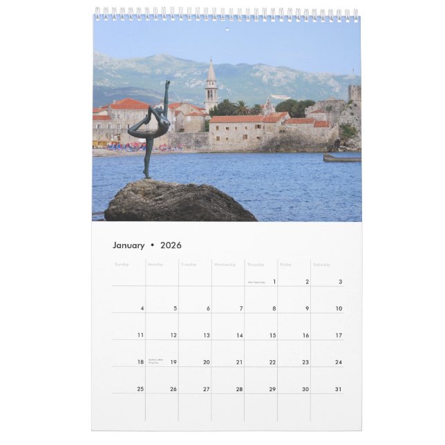 Calendario de Montenegro 2012 (Jan 2026)