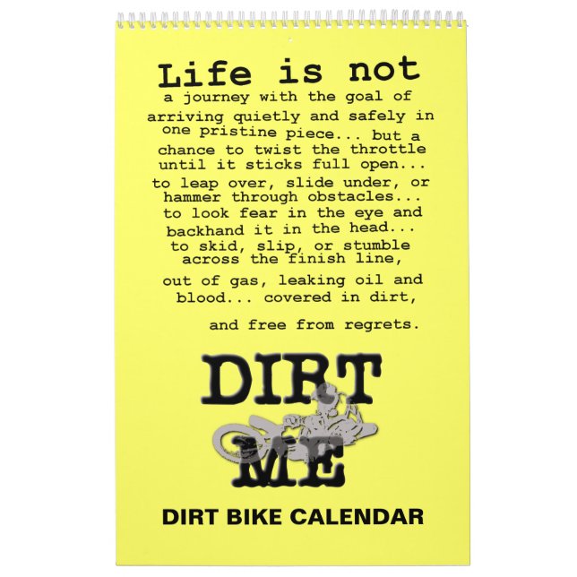 Calendario de Motocross de Bicicletas de Tierra (Tapa)