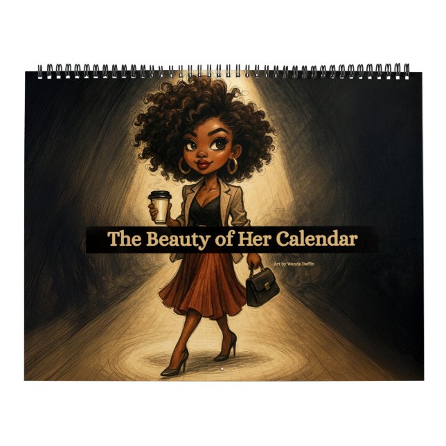 Calendario de Mujer Negra Grande 2026 (Tapa)
