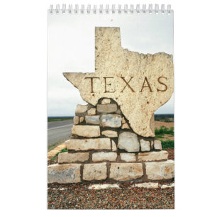 Calendario de Muro de Colección de Estado de Texas