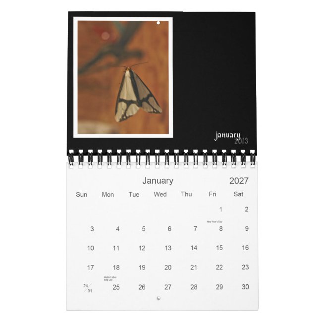 Calendario de Muro de Critters y Bugs 2013 (Jan 2027)