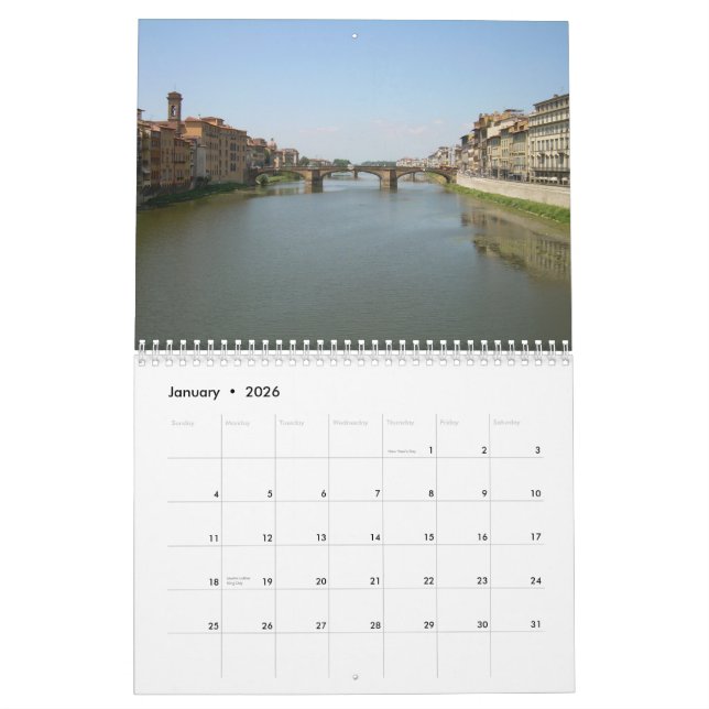 Calendario de Muro de FLORENCIA (Jan 2026)