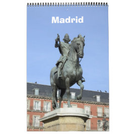 Calendario de muro de Madrid de 12 meses