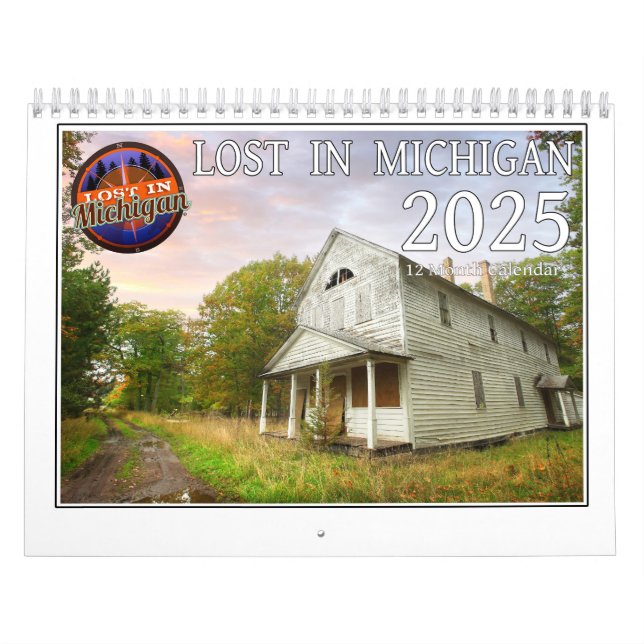 Calendario De Muro De Michigan Perdido En 2025 (Tapa)