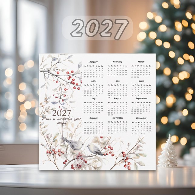 Calendario de Navidad de pájaros y bayas de invier (Subido por el creador)