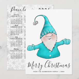 Calendario de Navidad Nórdico Gnome Teal 2026