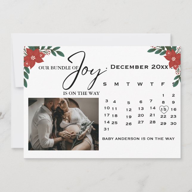 Calendario de navidades Anuncios de embarazo (Anverso)