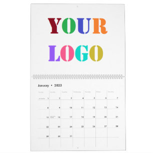 Calendario de negocios con logotipo de empresa de
